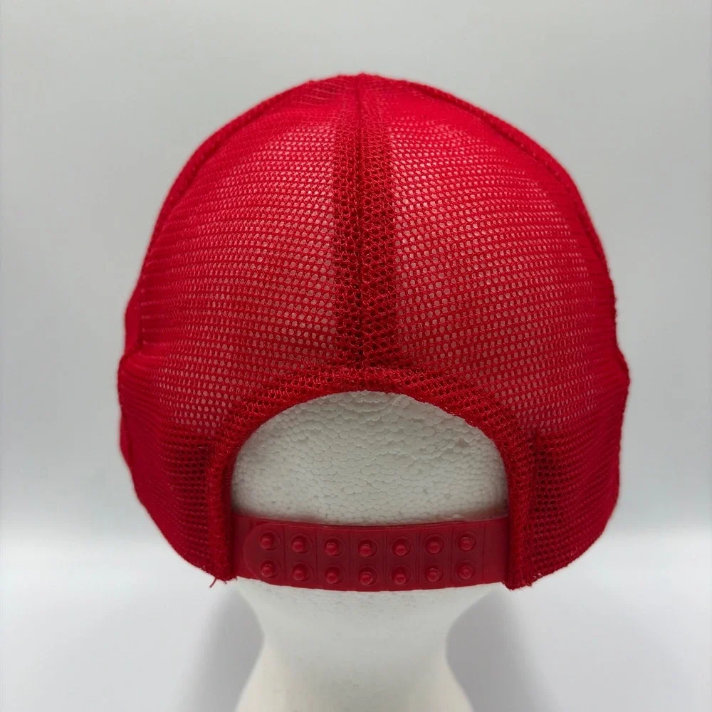 Vintage Mesa AZ Snapback Trucker Hat Mens OSFA Red Western RV Covered Wagon Mesh